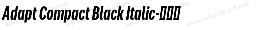 Adapt Compact Black Italic字体转换